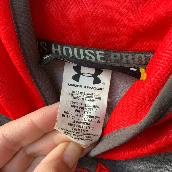 Dynasty Baseball Under Armor hoodie grey and red size XL/TG/EG - Picture 4 of 14